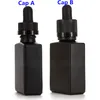 Factory 30ml Black Glass Dropper Bottle Square Shape 1OZ E liquid Bottles with Child Proof Tamper Evident Cap