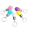 Cambia colore luce a led mini lampadina torcia portachiavi portachiavi rgb perline portachiavi lampada a sospensione coppia portachiavi per regali di natale ki3782738