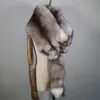 Luksusowe Real Fox Fur Scarves Kobiety Zima Prawdziwe Naturalne Całe Fox Futro Neck Collar Ciepłe Miękkie Moda Prawdziwy Real Fox Fur Scarf