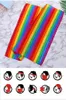 Rainbow bandana stripe gradient scarf headband hip hop printed cotton bandana unisex LGBT Party Celebration Supplies 22*22 inch 55cm FFA3281