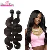 Queen Quality 100% Peruvian Hair Extension 1 Bundel Remy Menselijk Haar Inslag Extensions Body Wave Natural Color Greatremy Drop Shipping