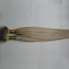 Brasilianisches reines Haar, glatt, 100er, echte Remy-Nano-Ringverbindungen, Echthaarverlängerungen, blonde Farbe, europäische gerade Mikroperlen, Hai7390017