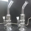 12 インチの透明シャワーヘッド ガラスボン水ギセル ハニカム Perc オイル Dap リグ 14mm ボウル付き シーシャ喫煙用