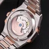 19色のメンズウォッチ自動自動風力滑空Sooth Second Hand Sapphire Glass Silver and Gold Wristwatch270c