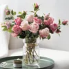 European Style Silk Rose Buketter Bröllopsblommor Silk Rose Blommor För Bröllopsdekorationer 66cm Höjd Ljusa färger