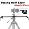 Livraison gratuite 100cm / 39 "DSLR Camera Track Dolly Slider Système de rail de stabilisation vidéo Photo Studio Accessoires Slider Pour Canon Nikon Sony