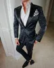 Laço preto Do Noivo Smoking Padrinhos Groomsmen Festa de Casamento Jantar homens mais recente casaco Melhor Homem Traje Ternos (Jacket + Pants + Tie) B02