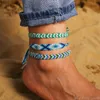 Boho Handmade Braided Rope Anklet Beach 빈티지 보헤미안 Anklet 직조 다채로운 밧줄 꼰 발목 체인 팔찌 여성 여자 쥬얼리