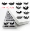 Partihandel Ögonfransar 20/40 / 50/100pcs 3d Mink Lashes Natural Mink Eyelashes Partihandel Falsk Makeup Falska ögonfransar i bulk