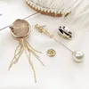 Fashion luxury vintage beauty badage number elegant pearl tassel camellia flower pin designer brooches set for woman ladies