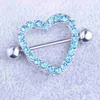 Rhinestone Silver Rvs Hypoallergeen Double-Layer Diamond Love Milk Mooie schattige juwelen verbazingwekkende bloem chirurgisch staal hart ni