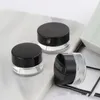 Duidelijke oogcrème pot verpakking flessen 3G 5G 10G hoge kwaliteit lege glazen lippenbalsem container brede mond cosmetische steekproef met dikke bodem