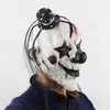 Masque de fête d'Halloween horrible masque de clown effrayant hommes adultes latex cheveux blancs halloween clown mal tueur démon206w