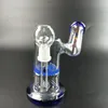 5.5 Inch Mini Blue Honeycomb Filter Glass Water Pipes Hookahs Oil Burner Dab Rigs with Bowl