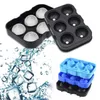 2 Sizes Silicone Ice Cube Ball Tray Brick Round Maker Mold Ice Sphere Mould for Party Bar Ice Tools215u