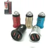 Cargador de coche USB 5v 2.4A adaptador dual de 2 puertos adaptador de viaje de coche 12V 24v DC para iphone 13 samsung Note 20