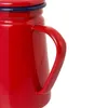 1 1L cafetière en émail de haute qualité verser sur le pichet d'eau de lait pichet théière Barista bouilloire pour cuisinière à gaz et cuisinière à induction Red252A