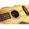 Concerto de 23 polegadas Zebra Wood Ukulele 4 Strings Hawaiian Mini Guitar