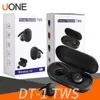 DT-1 TWS trådlös mini Bluetooth hörlurar för Huawei Mobile Stereo Earbud Sportörtelefon med mikrofon bärbar laddningslåda