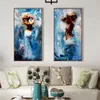 Modern Abstract Dancing Girl Portrait Oil Painting on Canvas 2pcsset Large Canvas Painting Wall Decor for Living Room Bedroom5171991