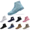 Hot Koop-designer schoen PALLADIUM Martens legergroen Sneakers Comfortabele goedkope Enkellaars Lace Up Canvas Mannen Casual Schoenen gratis verzending