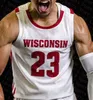 2022 NCAA كرة السلة Wisconsin Badgers الفانيلة جوني ديفيس براد دافيسون جاحكوبي نيث تايلر وهل ستيفن كريه تشاكي هيبورن لورن بومان الثاني كريس فوجت جيلمور