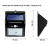 أضواء LED تعمل بالطاقة الشمسية مصباح جداري شمسي 30 LED مستشعر حركة PIR أضواء شمسية خارجية مضادة للماء لتزيين الحدائق 4 قطع