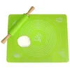 50*40CM Silicone baking mat 6 colors kneading dough mat dial pastry boards for fondant clay bake tools heat insulation silpat mats bakeware