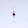 Red CZ Diamond Heart Wedding RING Оригинальная коробка для Pandora 925 Sterling Silver Sparkling Red Heart Ring с розничной коробкой