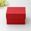 مربعات مراقبة الموضة سوداء حمراء مربعة مربع العلبة مع وسادة مجوهرات عرض صندوق تخزين صندوق yd0124