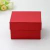 Pudełka zegarka mody Czarny Red Paper Square Watch Case z poduszką Biżuteria Wyświetlacz Box Storage Box YD0124