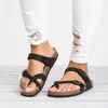 Gorąca Sprzedaż-Letnie Kobiety Sandalias 2019 Moda Lampart Płaski Sandały BeachLippers Klapki Sandalia Feminina Plus Size 35-44