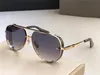 Neue beliebte Sonnenbrille in limitierter Auflage für acht Männer, Design K-Gold, Retro-Pilotenrahmen, Kristall-Schnittlinse, Top-Qualität