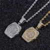 Zilver Hip Hop Designer Ketting Sieraden Iced Out Horloge Hanger Heren Dames Geschenken Mode 18K Vergulde Ketting Punk Mannen Kettingen7383026