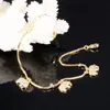 象のチャームブレスレットダイヤモンドかわいい小フレッシュデザイナーアクセサリー女性のための宝石類の誕生日記念日18Kゴールドブレスレットギフト