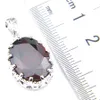 Joias do dia de Ação de Graças Red Garnet Oval Cut Pingentes 925 Joias de prata para mulheres colar pingentes presente de mãe P000615986435643204