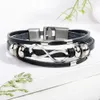 Nieuwe Mode Handgemaakte Lederen Armband 8 Armbanden Voor Vrouwen Multi Layer Wrap Lederen Armbanden Armband Sieraden