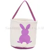 2020 Easter Bunny Baskets Cute DIY Handmade Stuffed Rabbit Tail Handbags Purse Tote Canvas Easter Gift Candy Barrel Basket Bag Hot A122106