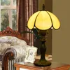 Tiffany stained glass table lamps for living room E27 European simple retro yellow lamp TF075