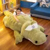 Giant Cartoon Corcodile Plush Toy Pillow Stor djur Alligator Tatami Bäddsoffa Spela Pad Giftdekoration 118Inch 300cm DY50643