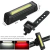 Lumières de vélo USB LED Lampe de poche super lumineuse Batterie lithium-polymère rechargeable Chargeur 100 lumens