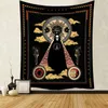 black skull tapestry nature flower floral wall hanging art creative headboard decoration dorm bedroom tapiz modern tenture mural