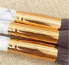 10 pezzi Impostare i pennelli per trucco in marmo Concealer Concealer Eyeliner Lip Brush Fondazione piatta per donne Tools di bellezza5537603