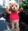 2018 Costume Ted chaud d'usine Costume de mascotte d'ours en peluche Livraison gratuite 2019