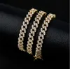 8 mm CZ Miami Cuban Link Chain Diamonds Naszyjnik Bling Bling z zamkniętym zapięciem Naszyjnik z cyrkonem 18 cali dla kobiet 19957718