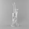 11-Inch Recycler Glass Water Pipe Hookah Bong with 18mm Female Joint for Oil Rig