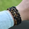 Natural stone Bracelet men Micro Pave CZ 8mm Disco Ball Charms Bracelets for women Men jewelry viking