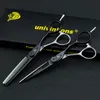 5.5 "ciseaux de coupe de cheveux barbiers Japon acier ciseaux de coiffure Kit tondeuse à cheveux outils de Salon cheveux amincissants cisailles barbiers coiffeur