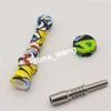 smoking silicon Nectar kit with 14mm male female titanium Tips Keck Clip Silicone Container Reclaimer for bong pipes