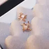 grosses soldes ! ins créateur de mode coréen style luxe diamants zircon boucles d'oreilles pour femme filles non allégique S925 broche en argent